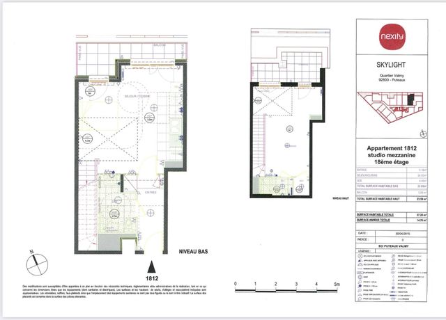 Appartement Loft à vendre - 2 pièces - 57.28 m2 - PUTEAUX - 92 - ILE-DE-FRANCE - Century 21 Cl Immo