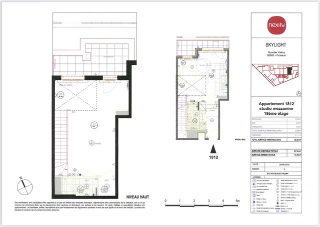Appartement Loft à vendre - 2 pièces - 57.28 m2 - PUTEAUX - 92 - ILE-DE-FRANCE - Century 21 Cl Immo